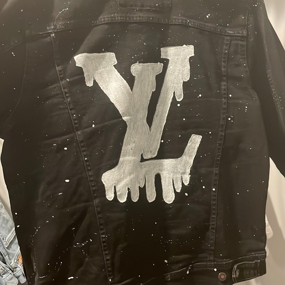 cust Jackets & Coats Custom Zara X Lv Jean Jacket Poshmark